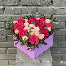 Цветочная композиция из Розы в коробке в Липицы