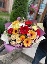 Букет цветов из:  Герберы, Ромашки, Хризантемы, Розы и Подсолнухи #REPLACE_PRED# Липицы