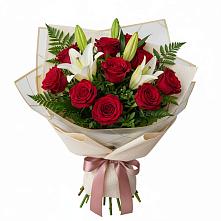 Букет цветов из:  Лилии и Розы в Липицы