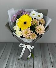 Букет цветов из:  Розы, Герберы и Хризантемы в Липицы