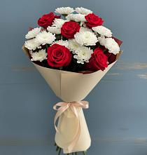 Букет цветов из:  Розы и Хризантемы в Липицы
