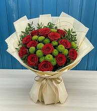 Букет цветов из:  Розы и Хризантемы в Липицы