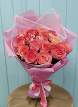 Букет 15 Розовых роз Равель в Липицы