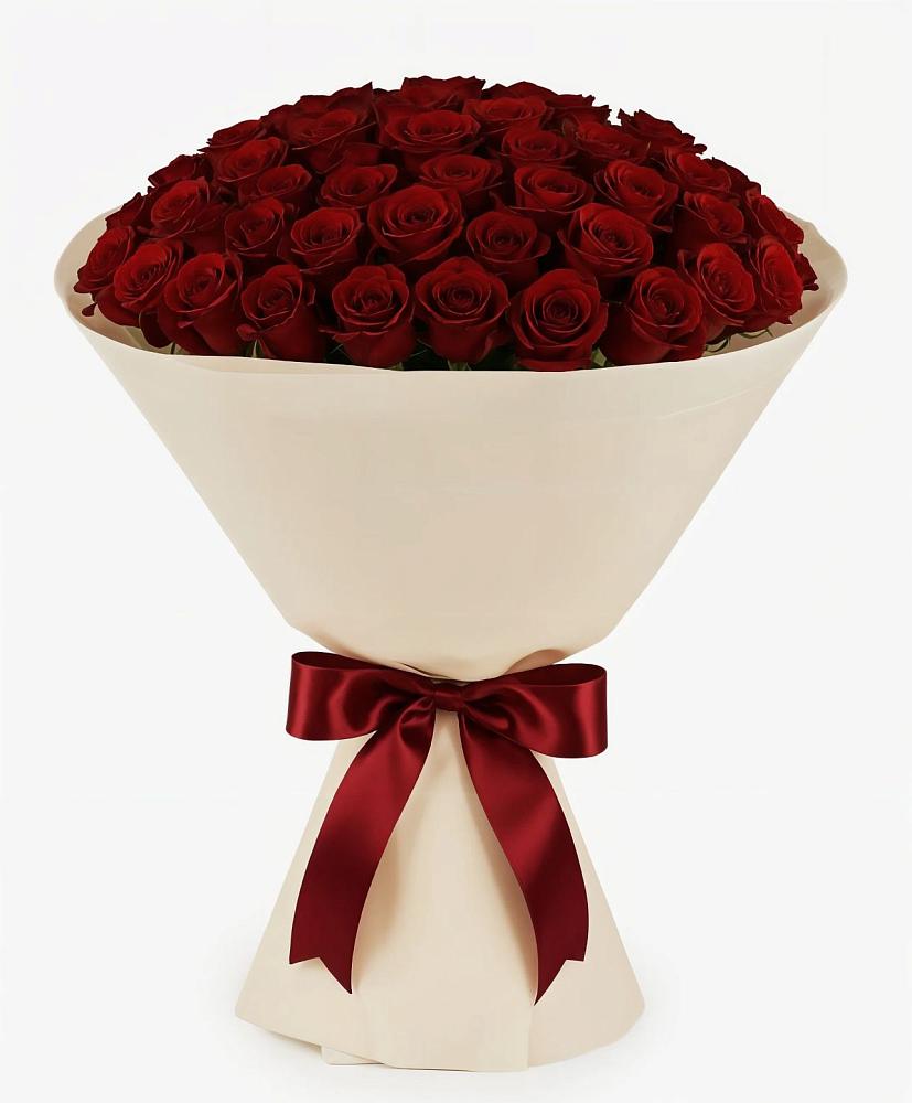 Букет 101 Бордовая роза Блэк Бакарра в Липицы