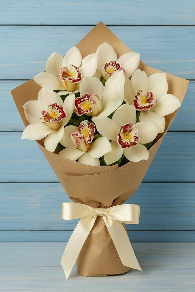 Букет цветов из: Орхидеи и Розы в Липицы