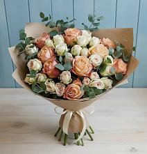 Букет цветов из:  Альстромерии и Розы в Липицы