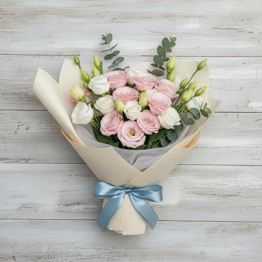 Букет цветов из: Лизиантусы в Липицы